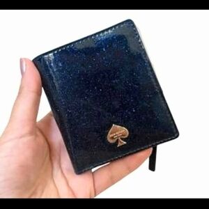 KATE SPADE New York Glitter Bug Small Stacy Bifold Wallet, Night Sky Glitter